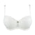 The Aubade Comfort Moulded Strapless Bra creates a straight, rounded cleavage, with full support up to an F cup. Thanks to its wide, removable straps, it can be slipped easily under a bustier top. The Belle d'Ispahan line, in pearl tulle with an embroidered motif is enriched by light lace and a delicate jewel