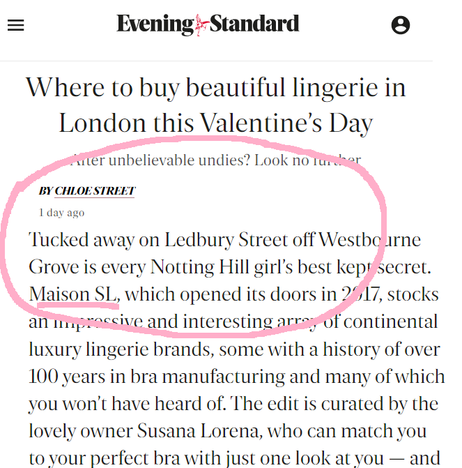 Buying beautiful lingerie in London