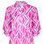Pink and white patterned dress on a white background