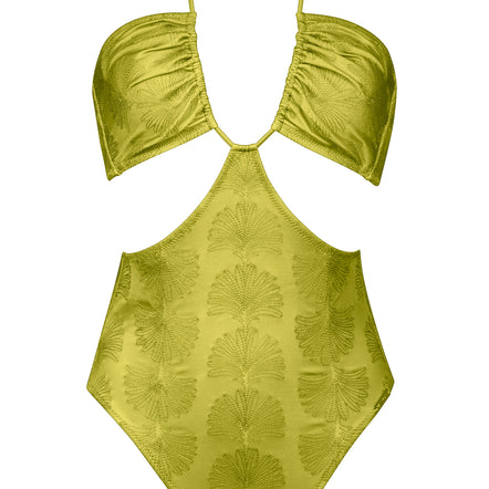 Watercult Satin Craft Cut Out Swimsuit