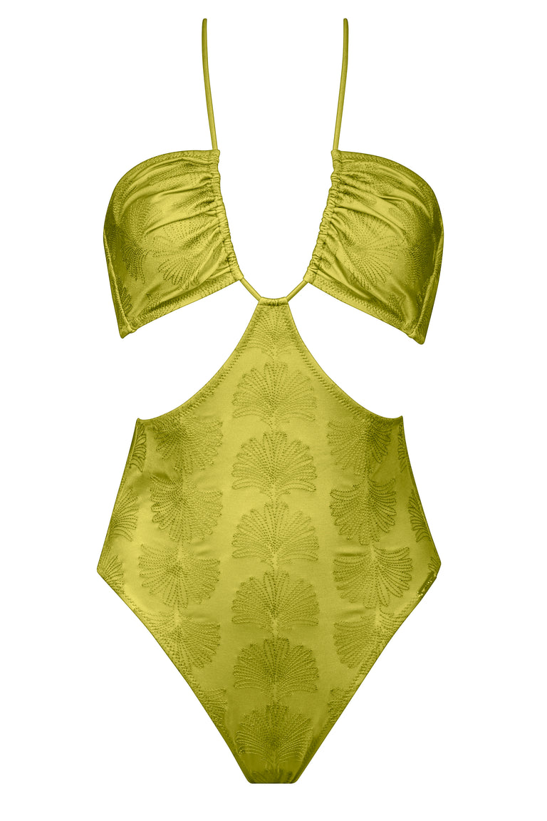 Watercult Satin Craft Cut Out Swimsuit