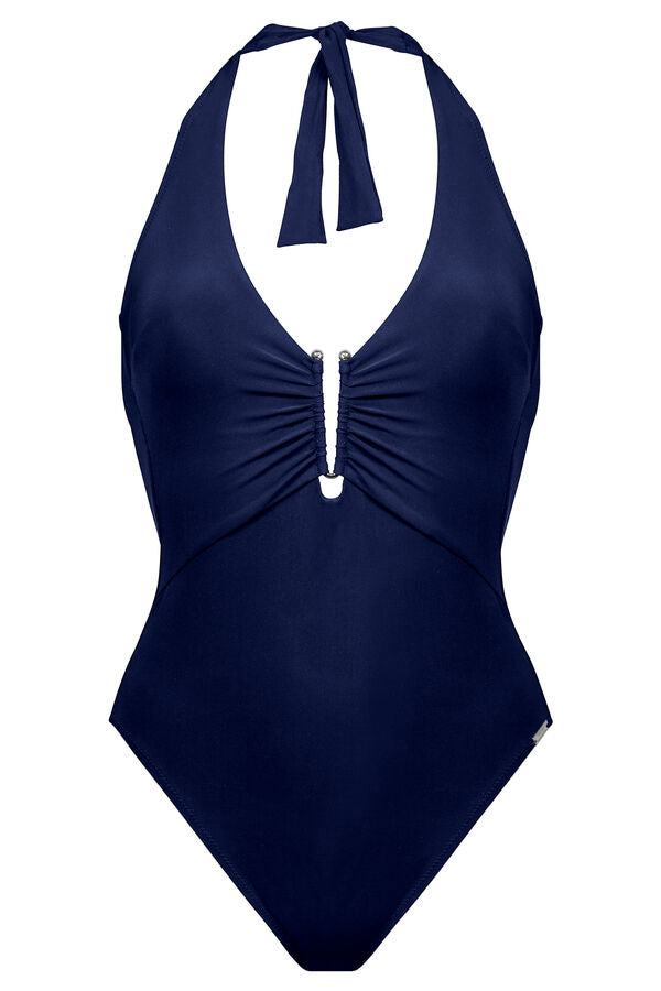Maryan Mehlhorn Honesty Halter Plunge Swimsuit
