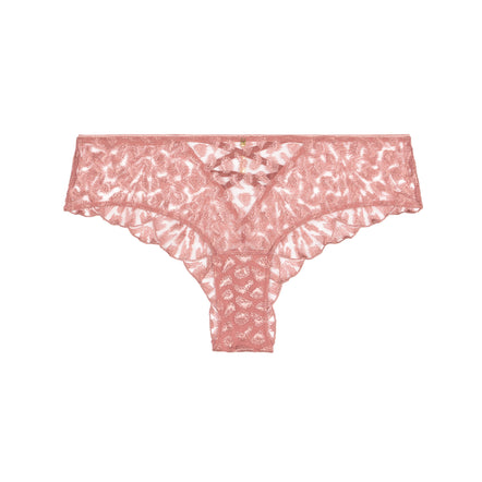 Pink tie-dye thong on a white background