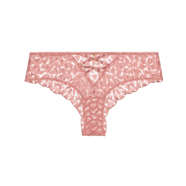 Pink tie-dye thong on a white background