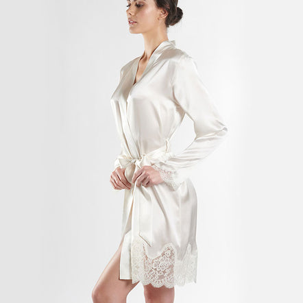 Aubade Toi Mon Amour Silk Short Robe