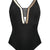 Maryan Mehlhorn Module Halter Plunge One Piece Swimsuit