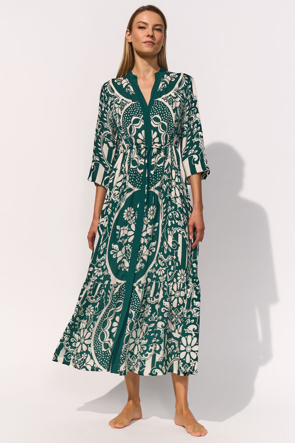 Maryan Mehlhorn Halcyon Cotton and Silk Beach Maxi Dress
