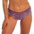 Purple lace underwear on a white background