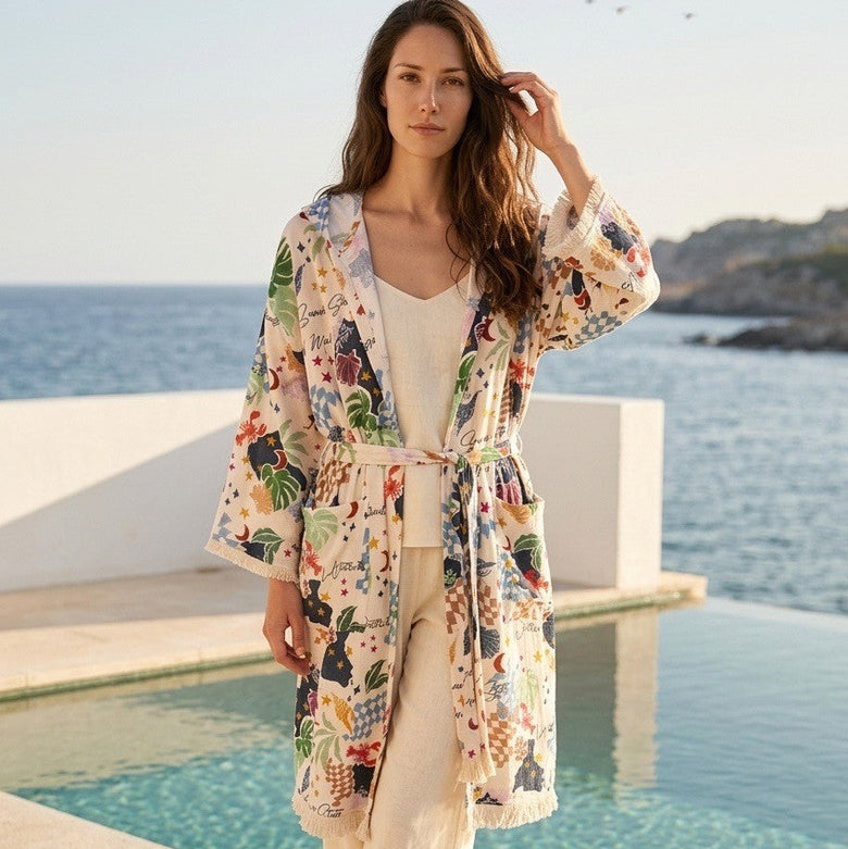 Watercult Seaside Tales Cotton Beach Bathrobe