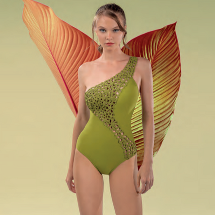Nicole Olivier Charlot Asymmetric Swimsuit