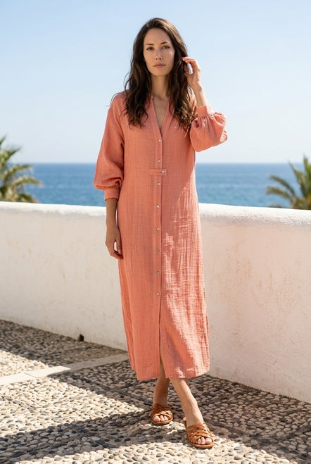 Watercult Cotton Midi Beach Shirt