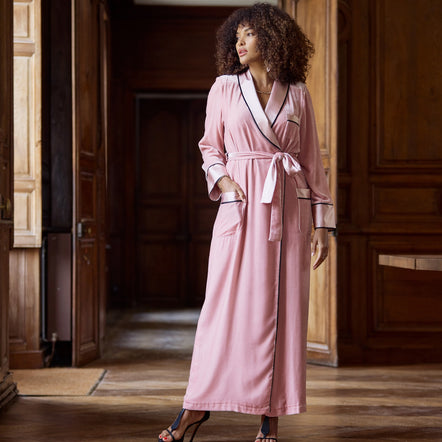 Marjolaine Velvet Long Bathrobe