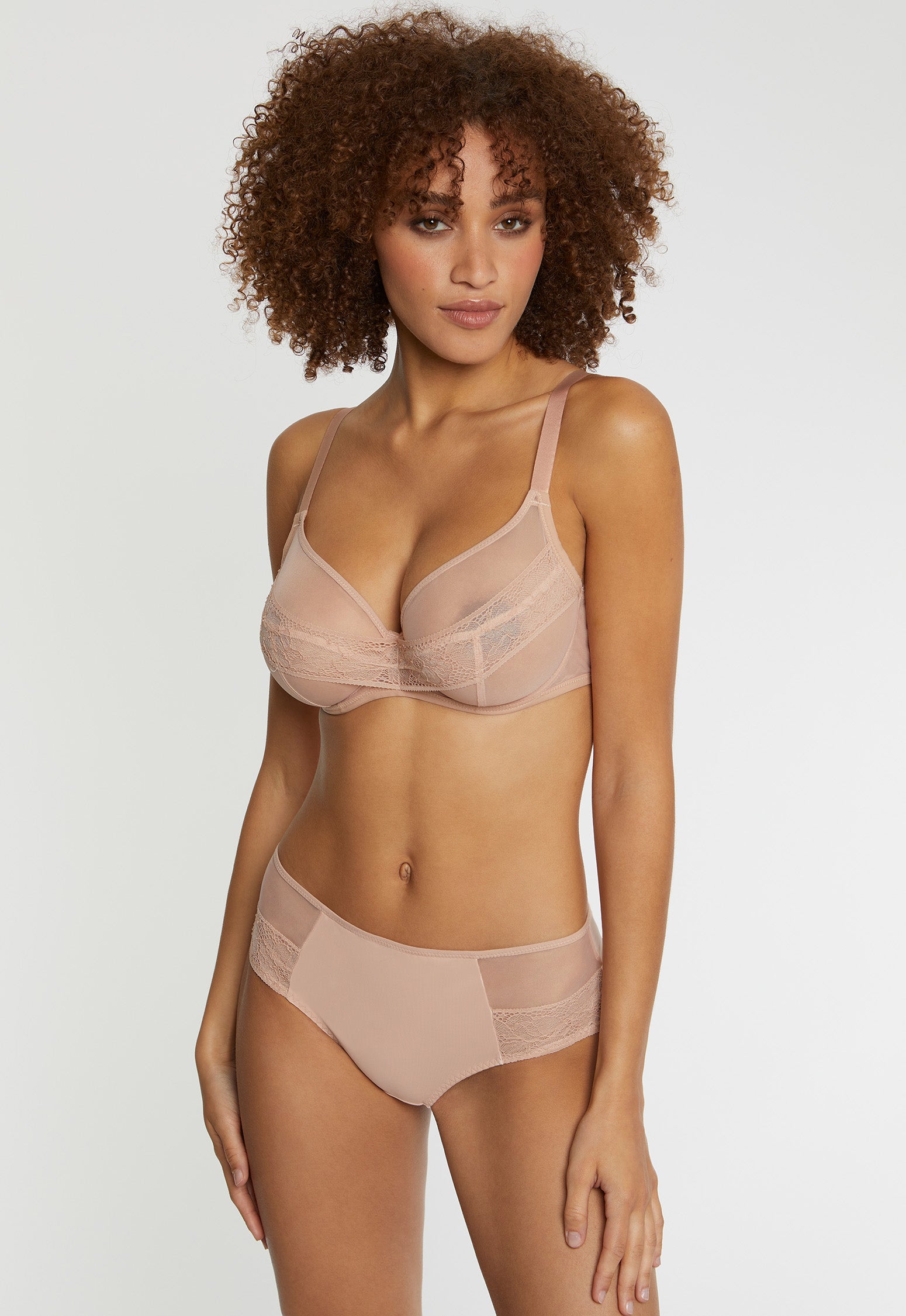Buy Latte Nude Recycled Lace Full Cup Bra 32E, Bras