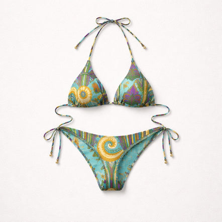 Miss Bikini Damask Sailing Triangle Bikini Set