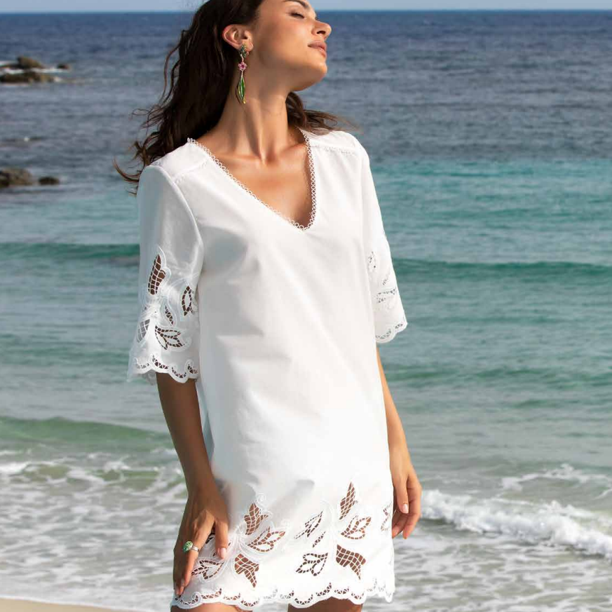 Backless white beach dress - Maison Molak