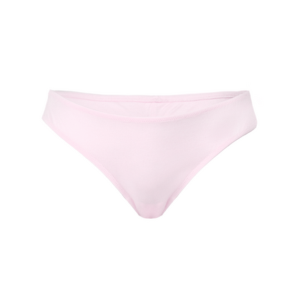 Pink bikini set on a white background