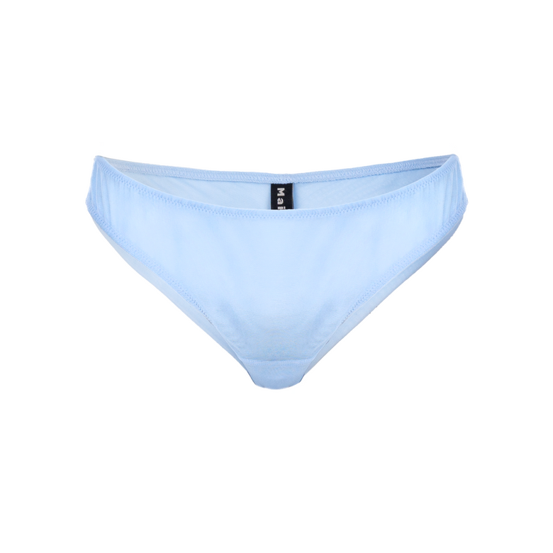 Light blue seamless thong on a white background