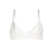 White bra cotton with thin straps on a white background