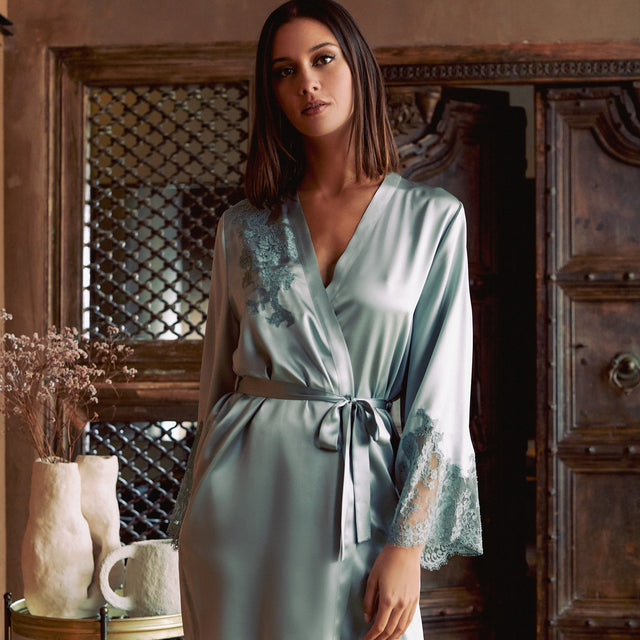 Marjolaine Pearl Luxury Short Dressing Gown