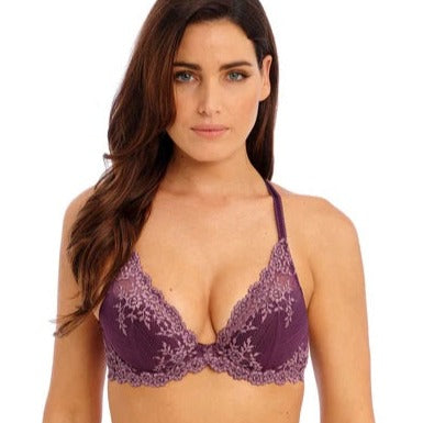 Womens Wacoal nude Lace Perfection Plunge Push-Up Bra