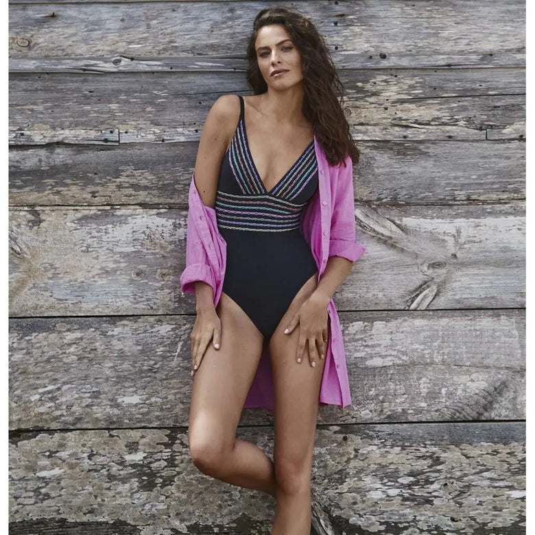 Red Point Agnes Plunge 1 Piece Swimsuit