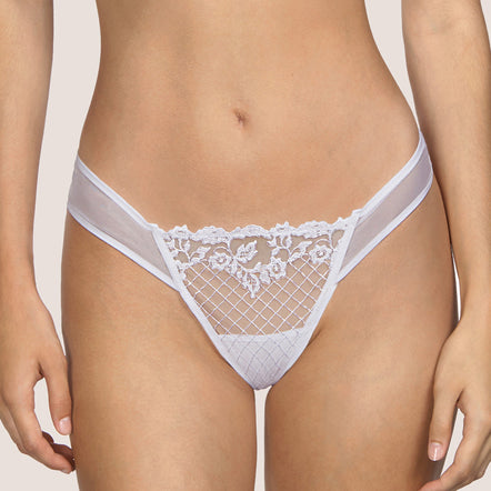 Lace C String Thong, Clear Strap Thong, C String for Women, Size XS-L and  Colors Nude, Black, White, Red, Blush.
