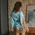 Marjolaine Danielle Silk and Lace Short Robe