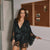 Marjolaine Danielle Silk and Lace Short Robe
