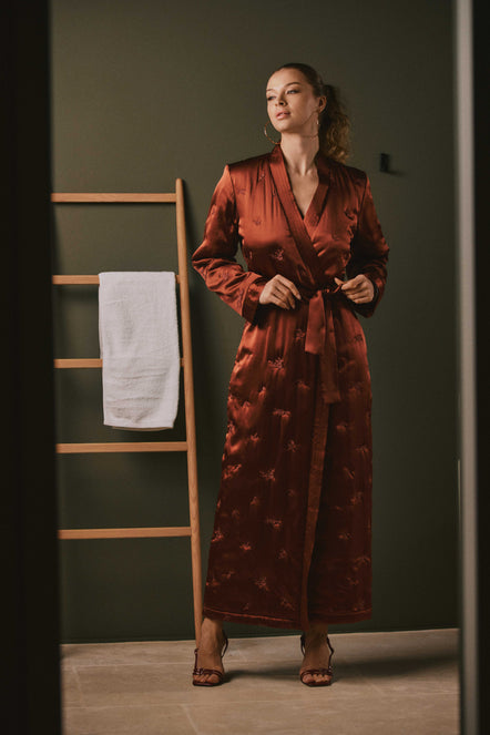 Marjolaine Doria Luxury Silk Long Robe