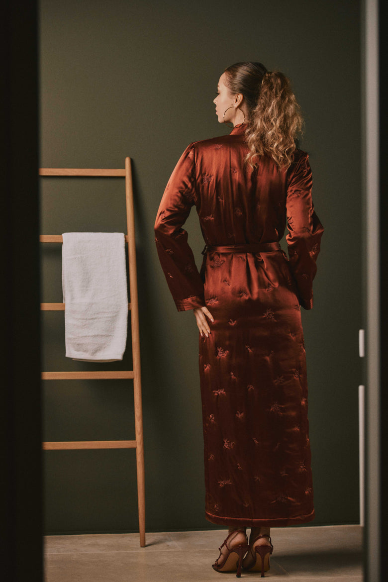 Marjolaine Doria Luxury Silk Long Robe