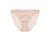 Pink lace underwear on a white background