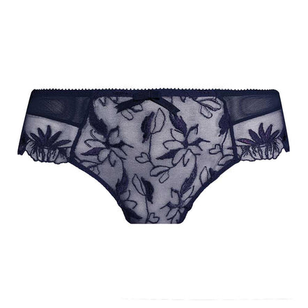 Lace underwear with floral patterns on a white background