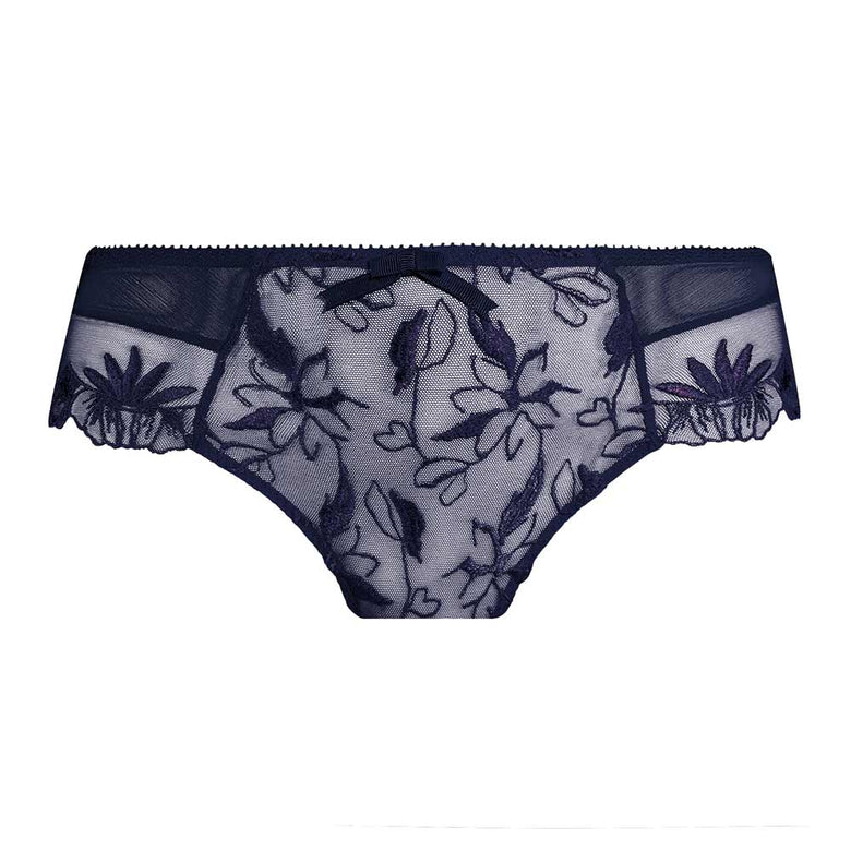 Lace underwear with floral patterns on a white background