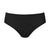 Black high-waisted bikini bottom on a white background