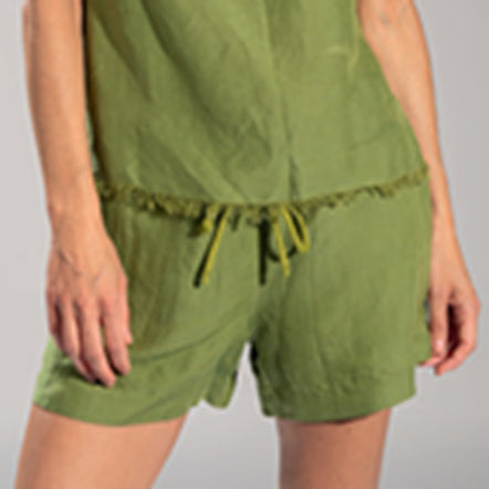 Nicole Olivier Demon Linen Beachwear Shorts