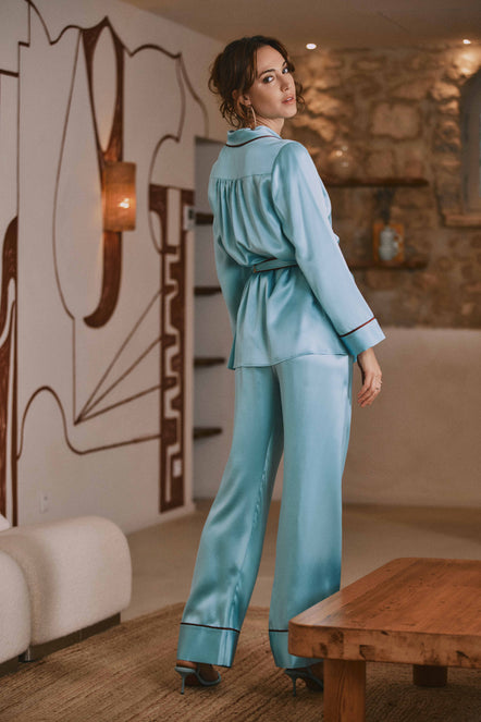 The Marjolaine Diane Luxury Silk Pyjama Set