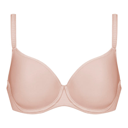 Beige bra on a white background