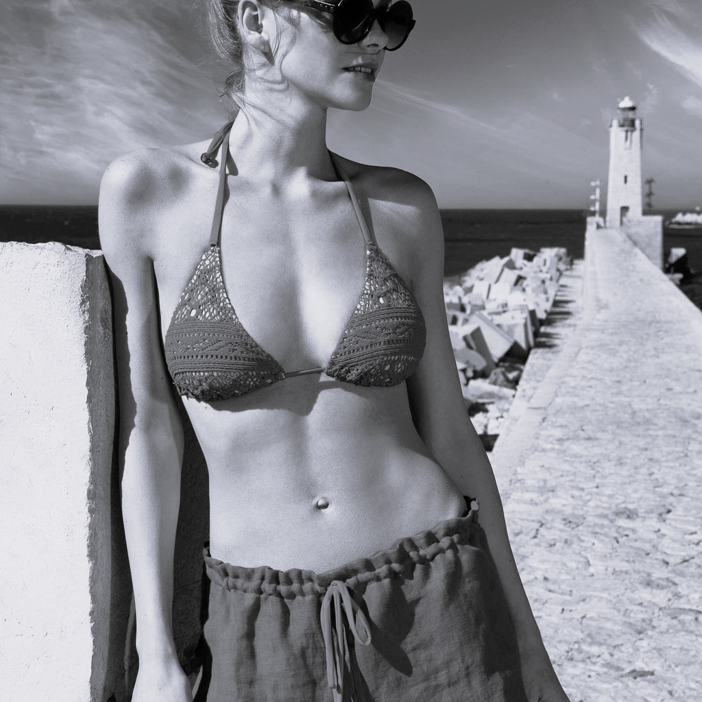 Nicole Olivier Adam Linen Beach Shorts