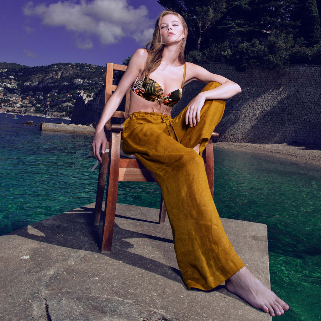 Nicole Olivier Ecume Linen Beach Trousers