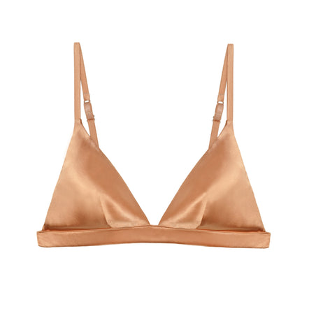 Camel Glitter Bra - Caramì Made in Italy lingerie and luxury