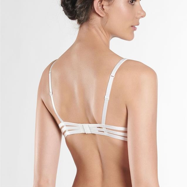 Aubade Fievre Padded Push Up Bra is delightfully pretty with its unusual strap combination.