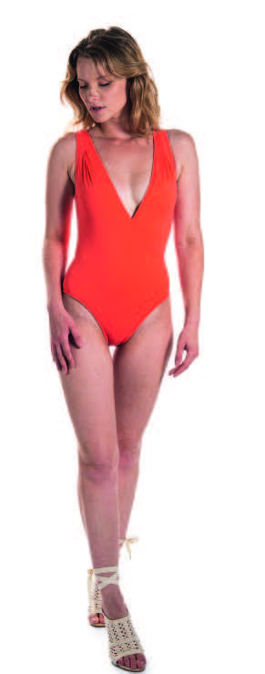 Nicole Olivier Acajou Deep Plunge Swimsuit