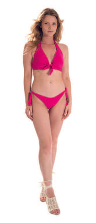Nicole Olivier Abaca Padded Halter Bikini Set