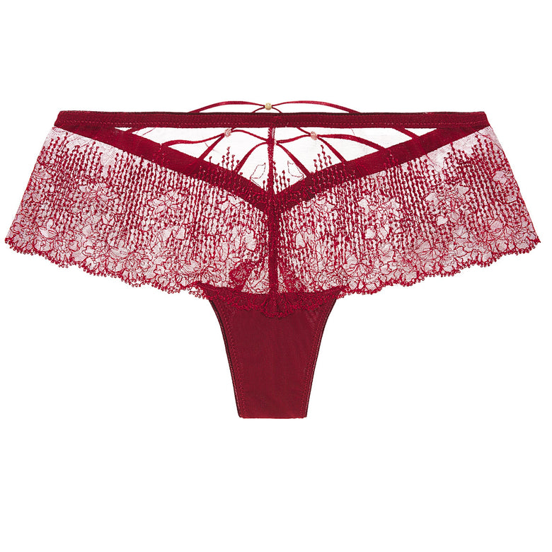 The Aubade Etoile Short is refined and sparkling with fine French embroidery lace 