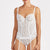 Aubade Pour Toujours Wedding Basque with white lace and removable suspender straps.