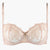 The Aubade Fleur de Tatoo Full Half Cup Balcony Bra has a reinforced back construction to create a seductive, push-up cleavage up to cup size G. The embroidery on the cups is enhanced by a fabric yoke, bringing a very elegant and sexy draped effect to the straps. The centrepiece features an ornamental textured gold-coloured jewel.