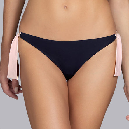 Andres Sarda Belle bikini briefs with adjustable side ties and cute, elegant cream bow detail.